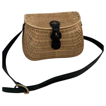 Gucci gg cestino beige wicker handbag