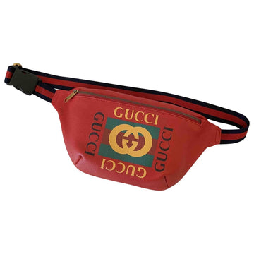 Gucci red leather bag