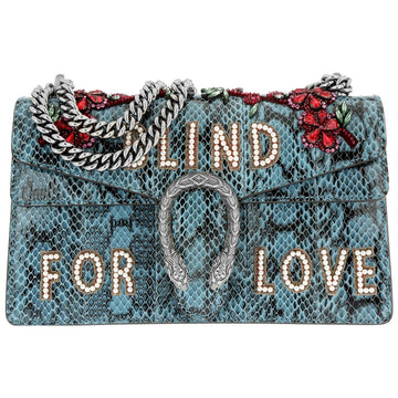 Gucci dionysus blue python handbag