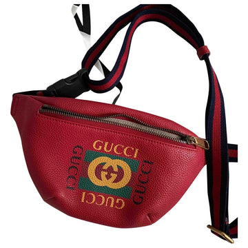 Gucci red leather bag