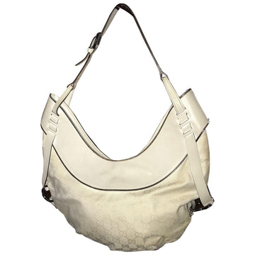 Gucci white leather handbag