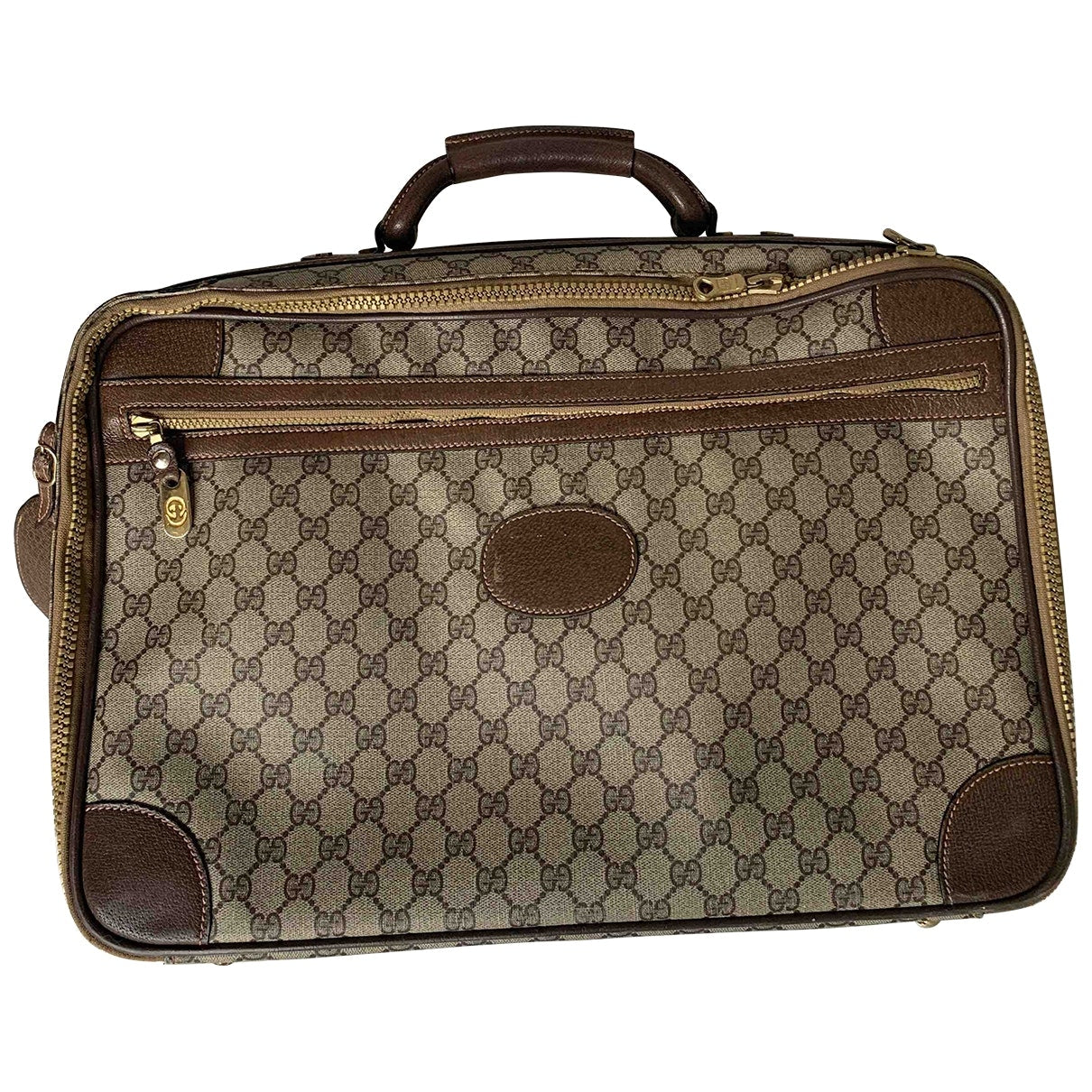 Gucci beige cloth travel bag