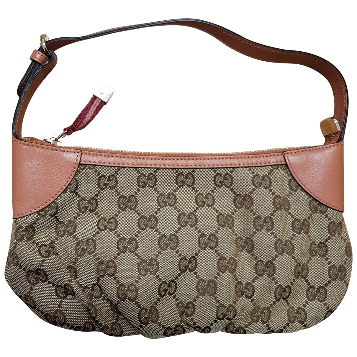 Gucci beige cloth clutch bag