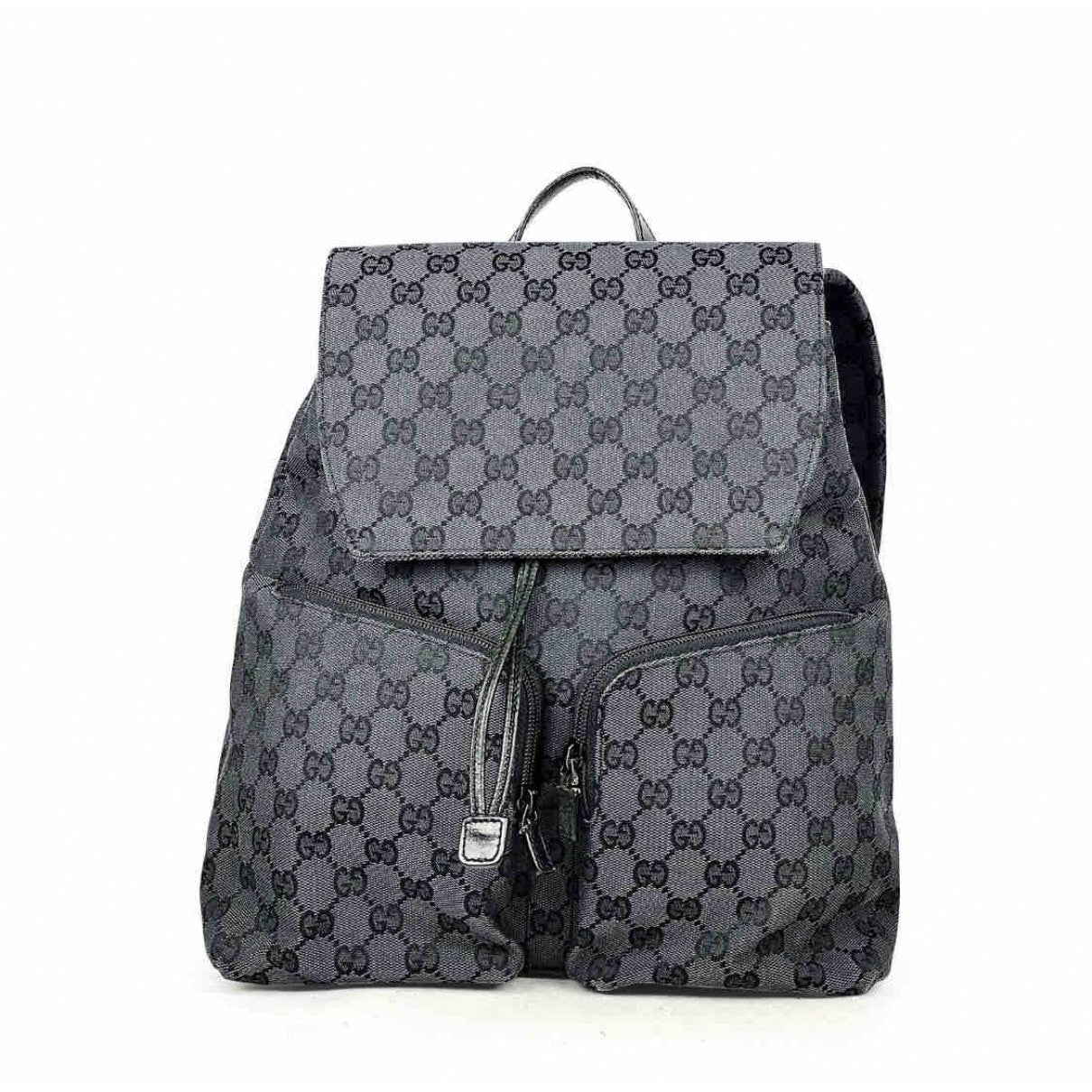 Gucci black cloth backpacks