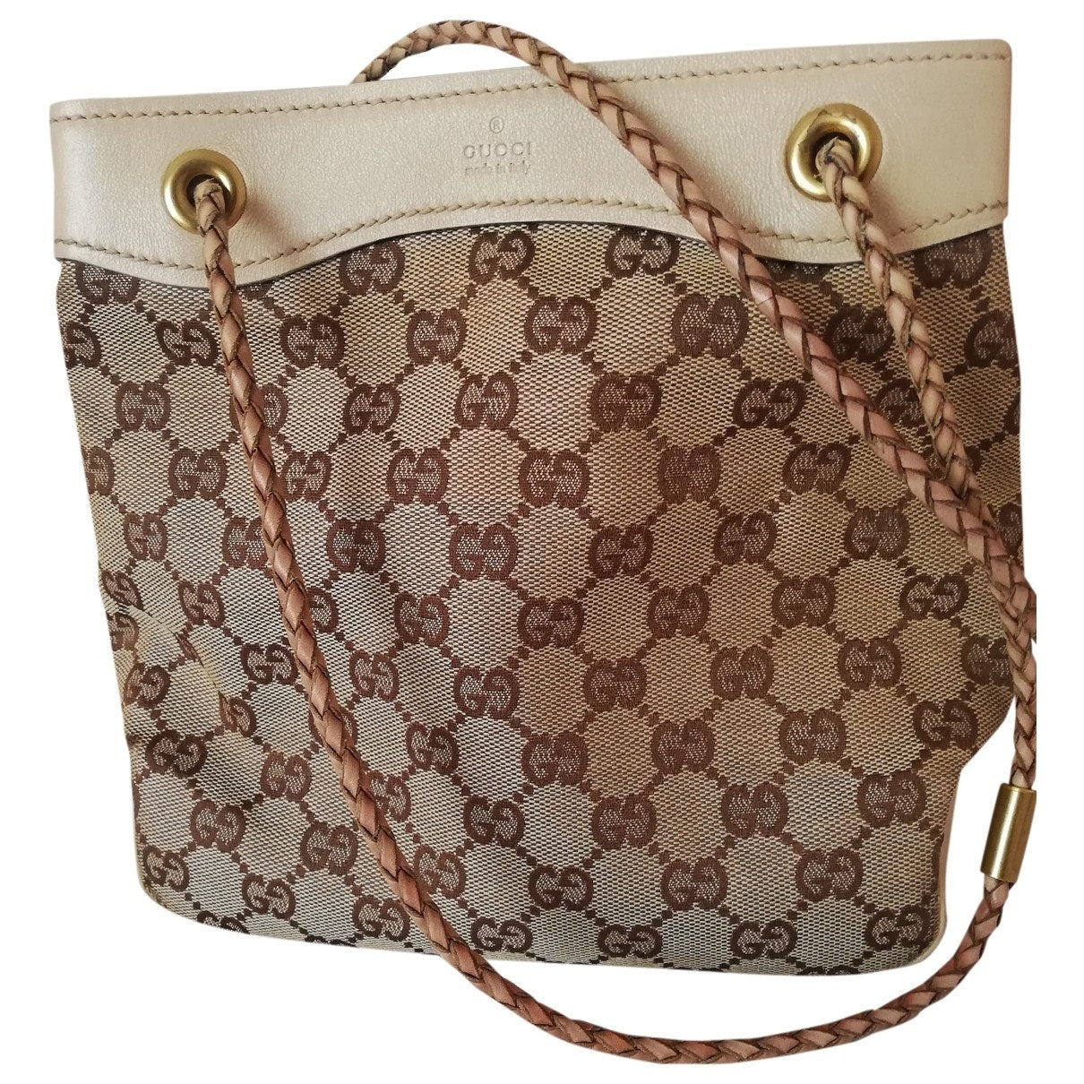 Gucci beige cloth handbag