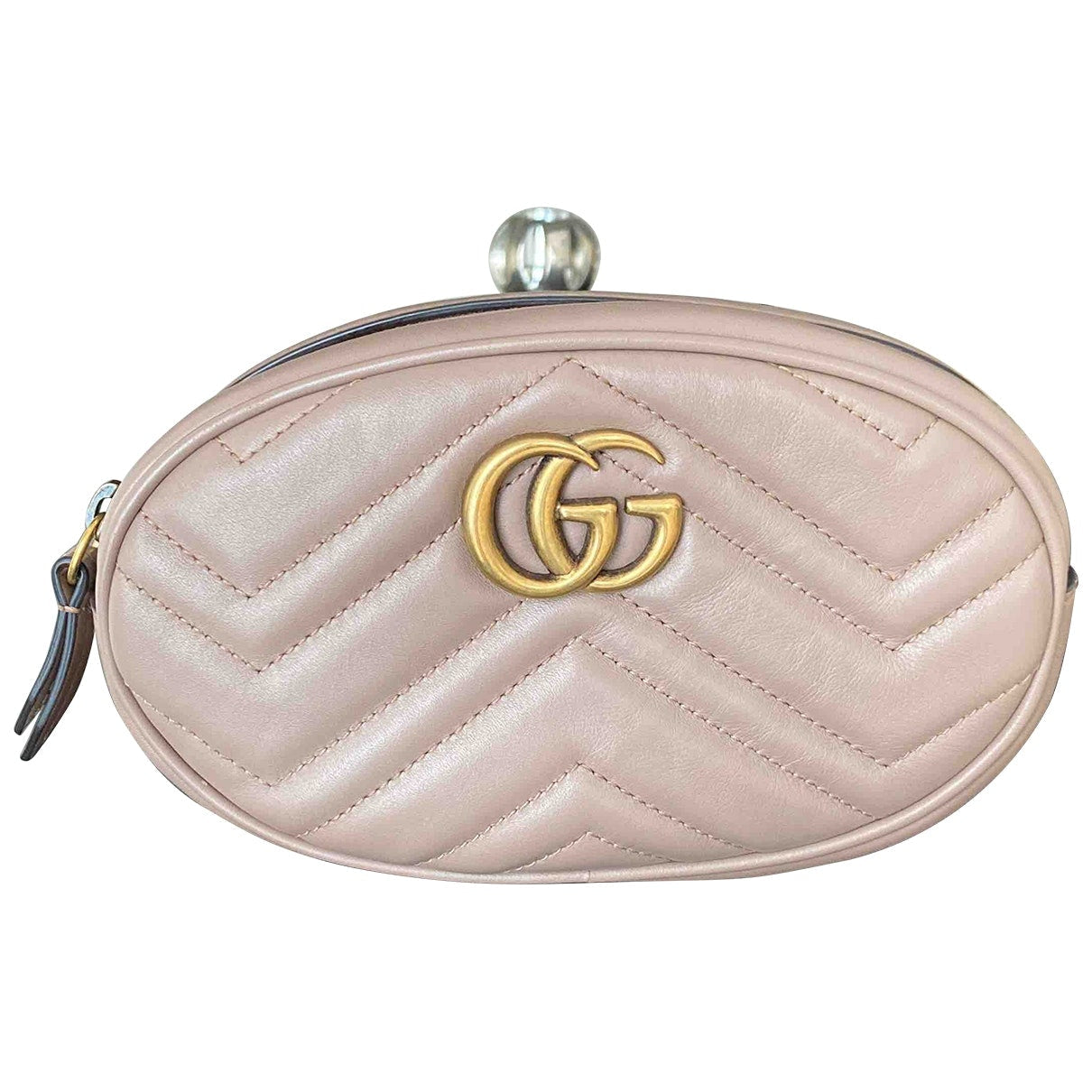 Gucci marmont beige leather handbag