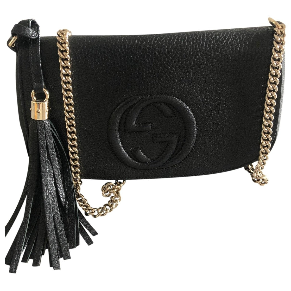 Gucci soho black leather handbag