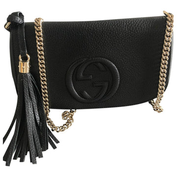 Gucci soho black leather handbag