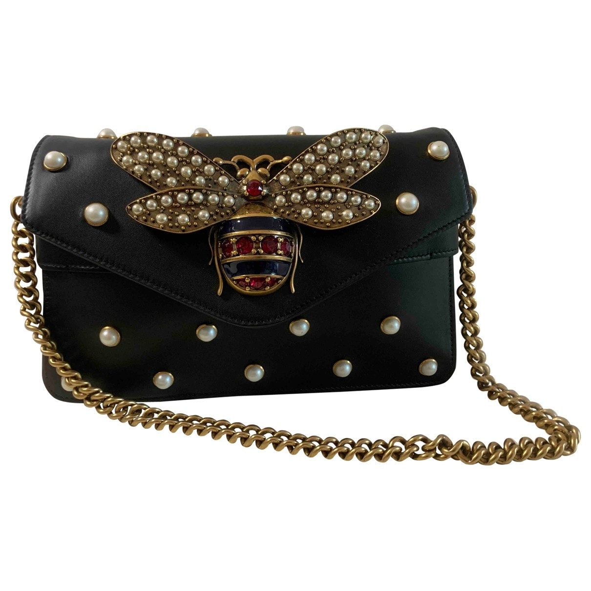 Gucci broadway black leather handbag