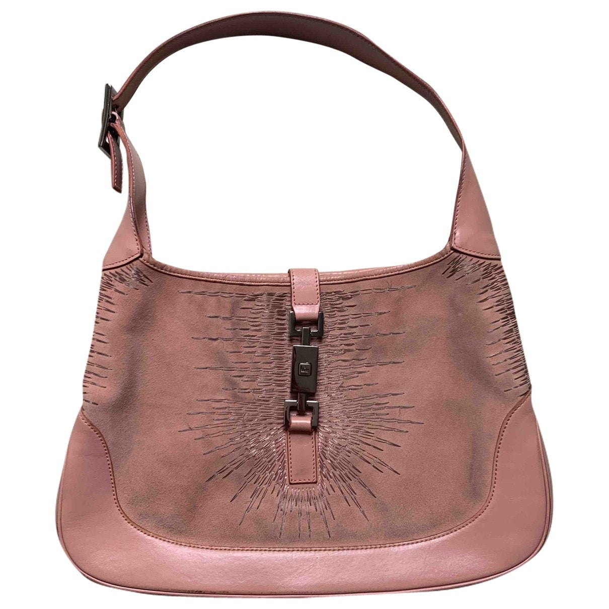 Gucci jackie vintage  pink suede handbag