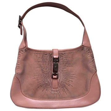 Gucci jackie vintage  pink suede handbag
