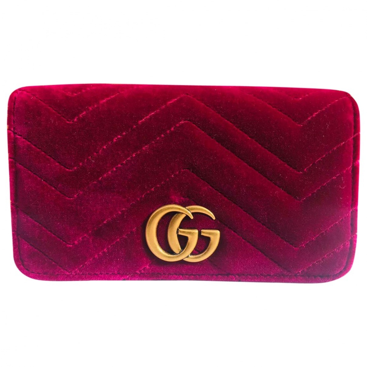 Gucci marmont purple velvet clutch bag