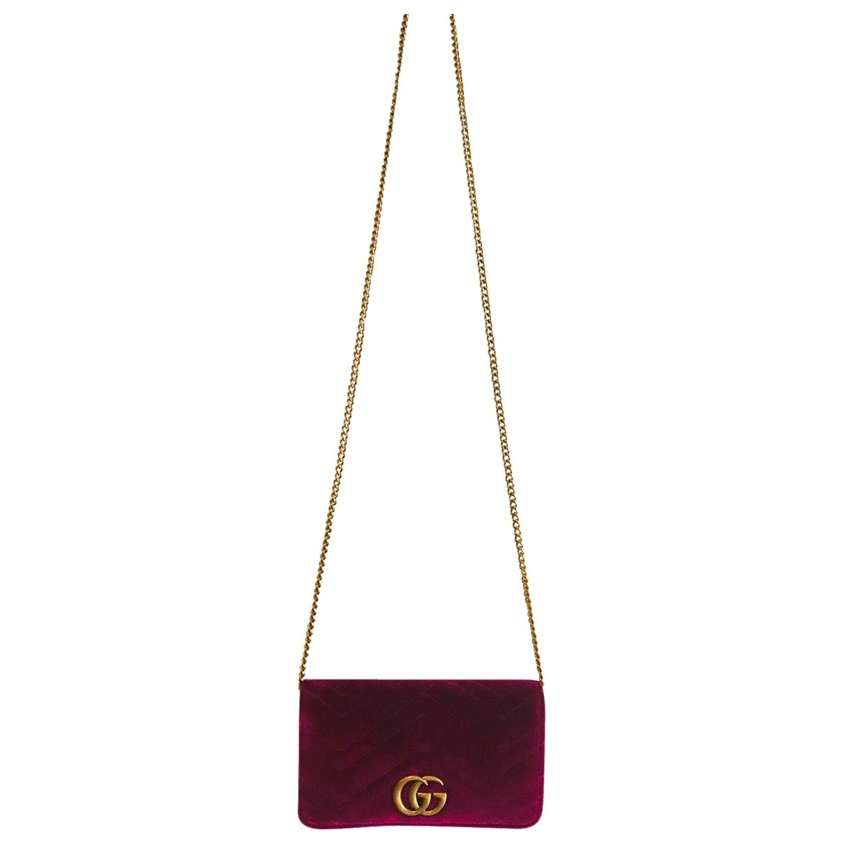 Gucci marmont purple velvet handbag