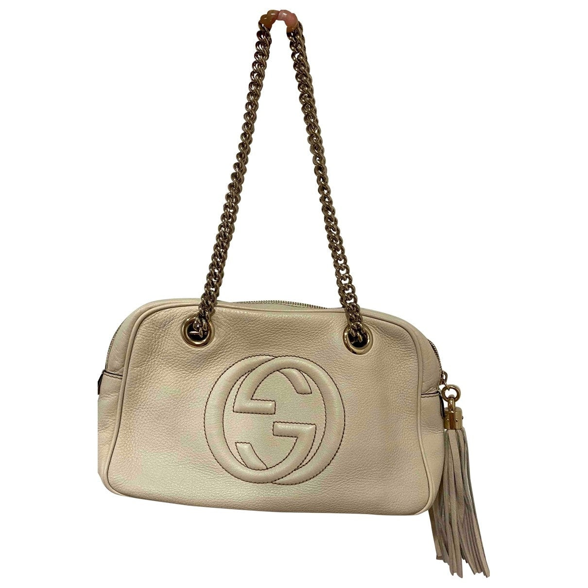 Gucci soho white leather handbag