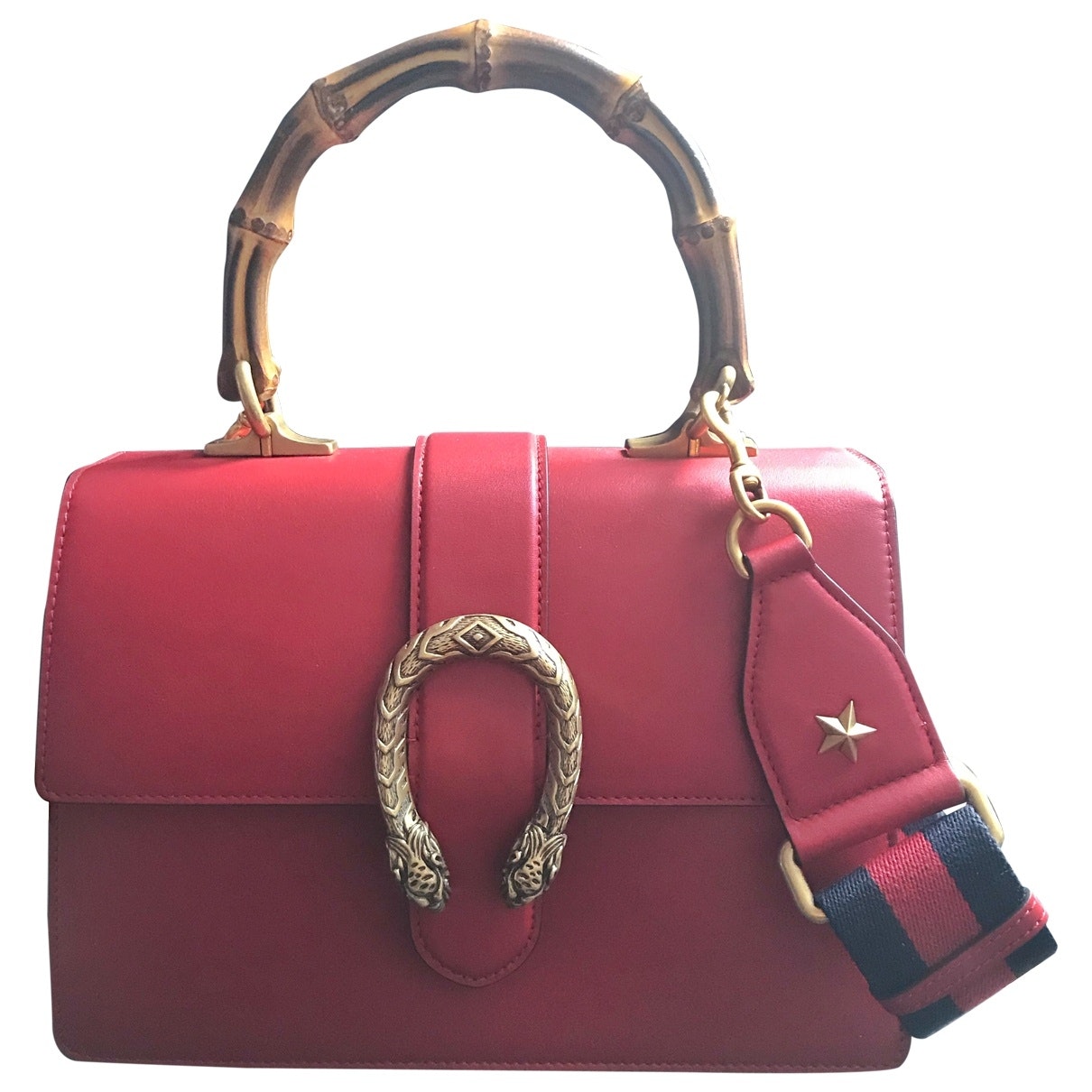 Gucci dionysus red leather handbag