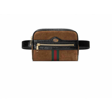 Gucci ophidia brown suede clutch bag