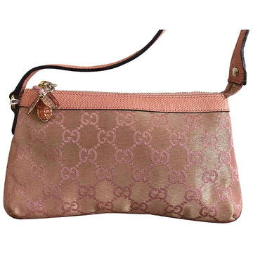 Gucci pink synthetic clutch bag