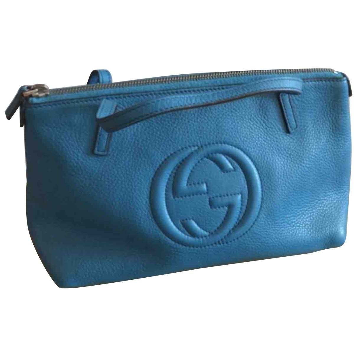 Gucci soho blue leather handbag