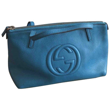 Gucci soho blue leather handbag