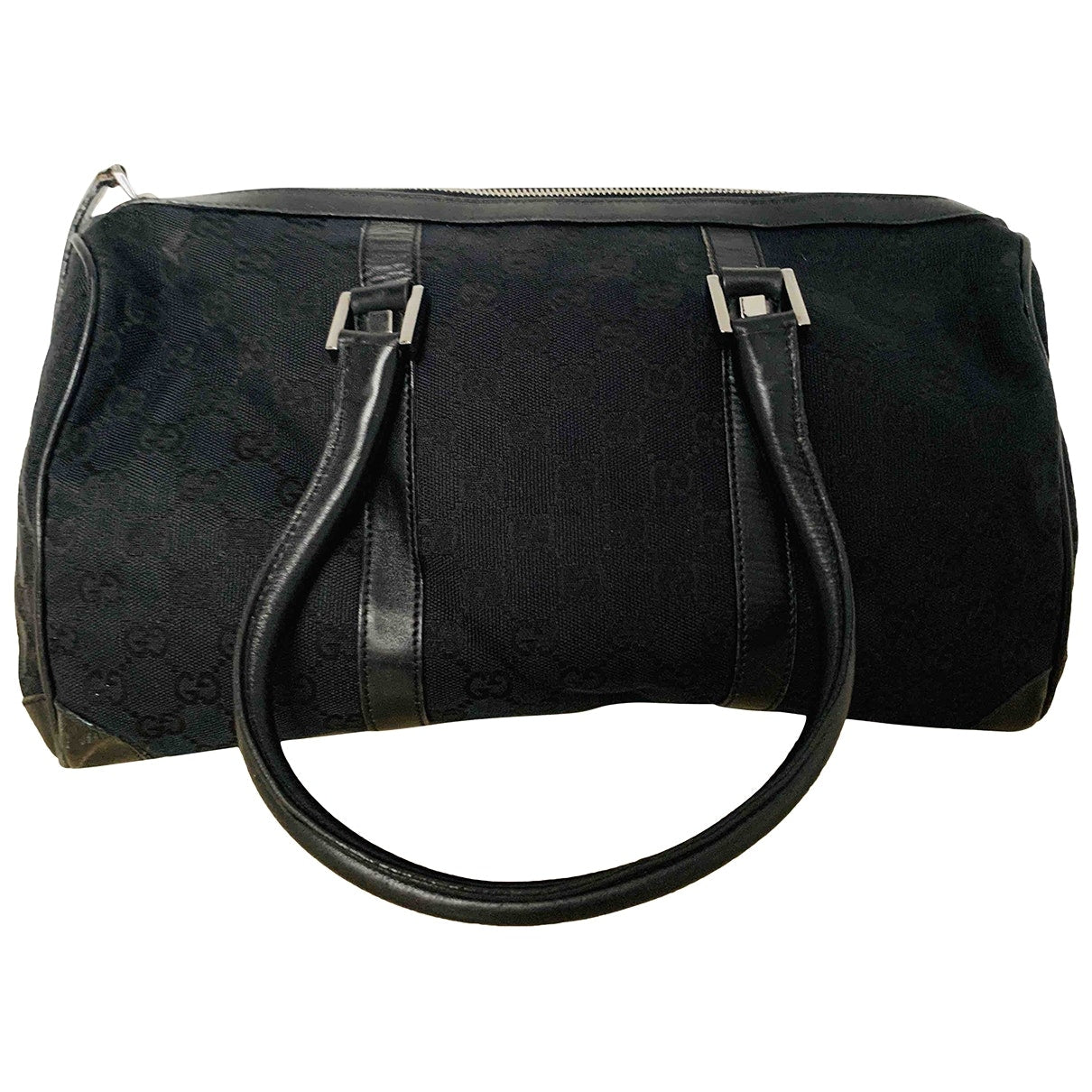Gucci boston black cloth handbag