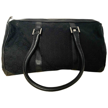 Gucci boston black cloth handbag