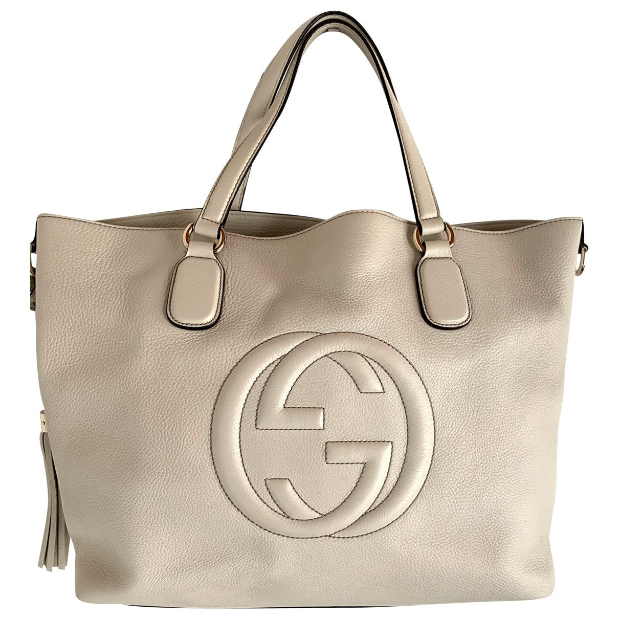 Gucci soho white leather handbag
