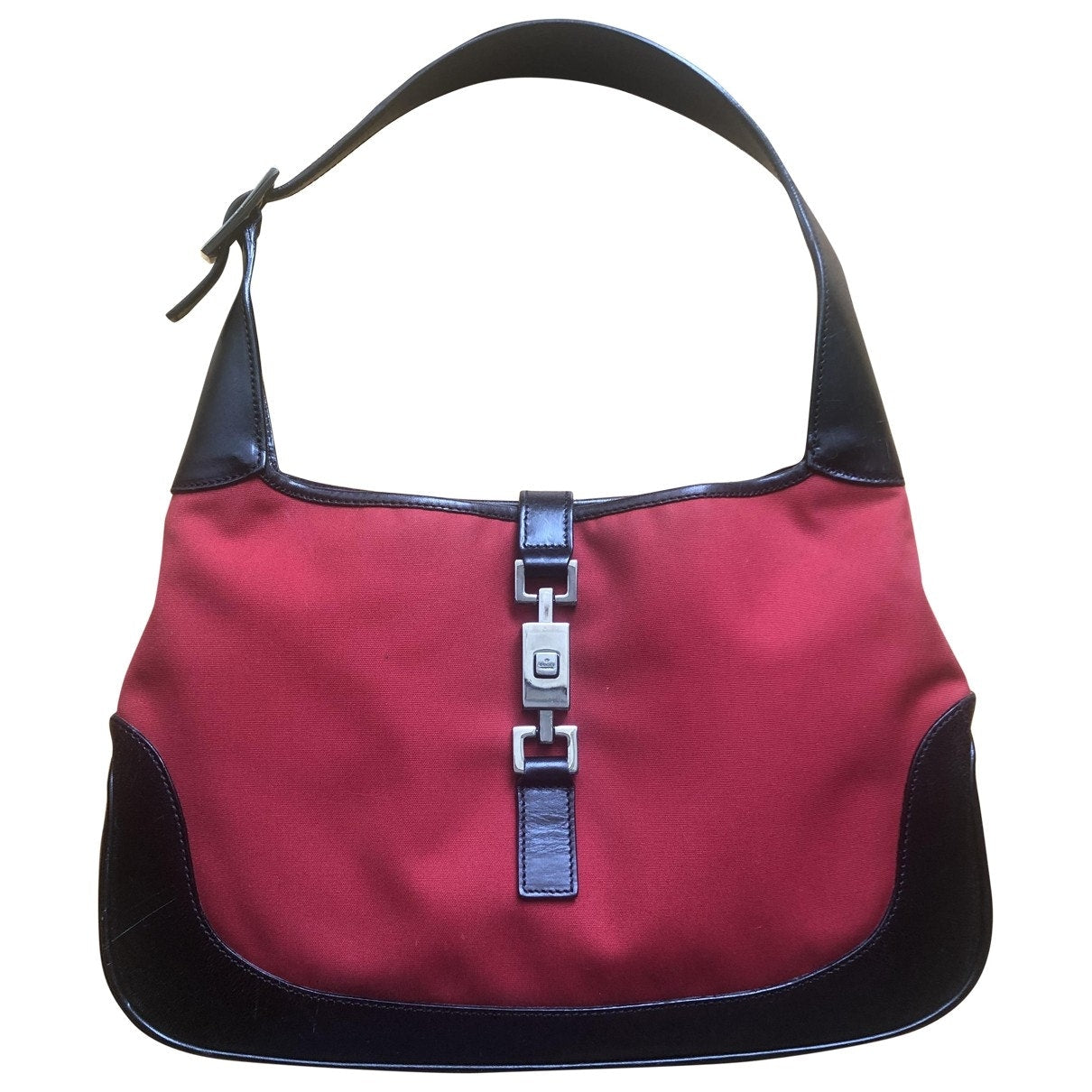 Gucci jackie vintage  red cloth handbag