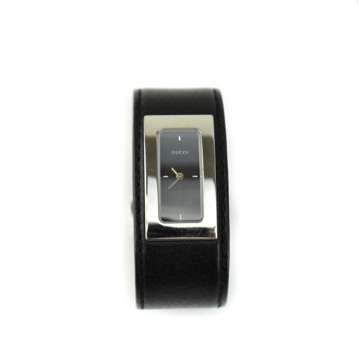 Gucci black steel watch