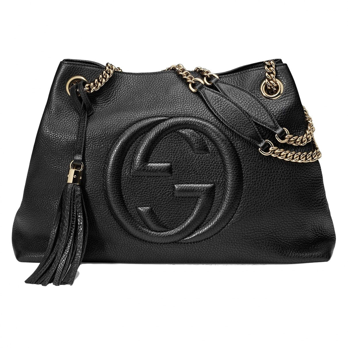 Gucci soho black leather handbag
