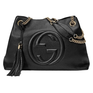 Gucci soho black leather handbag