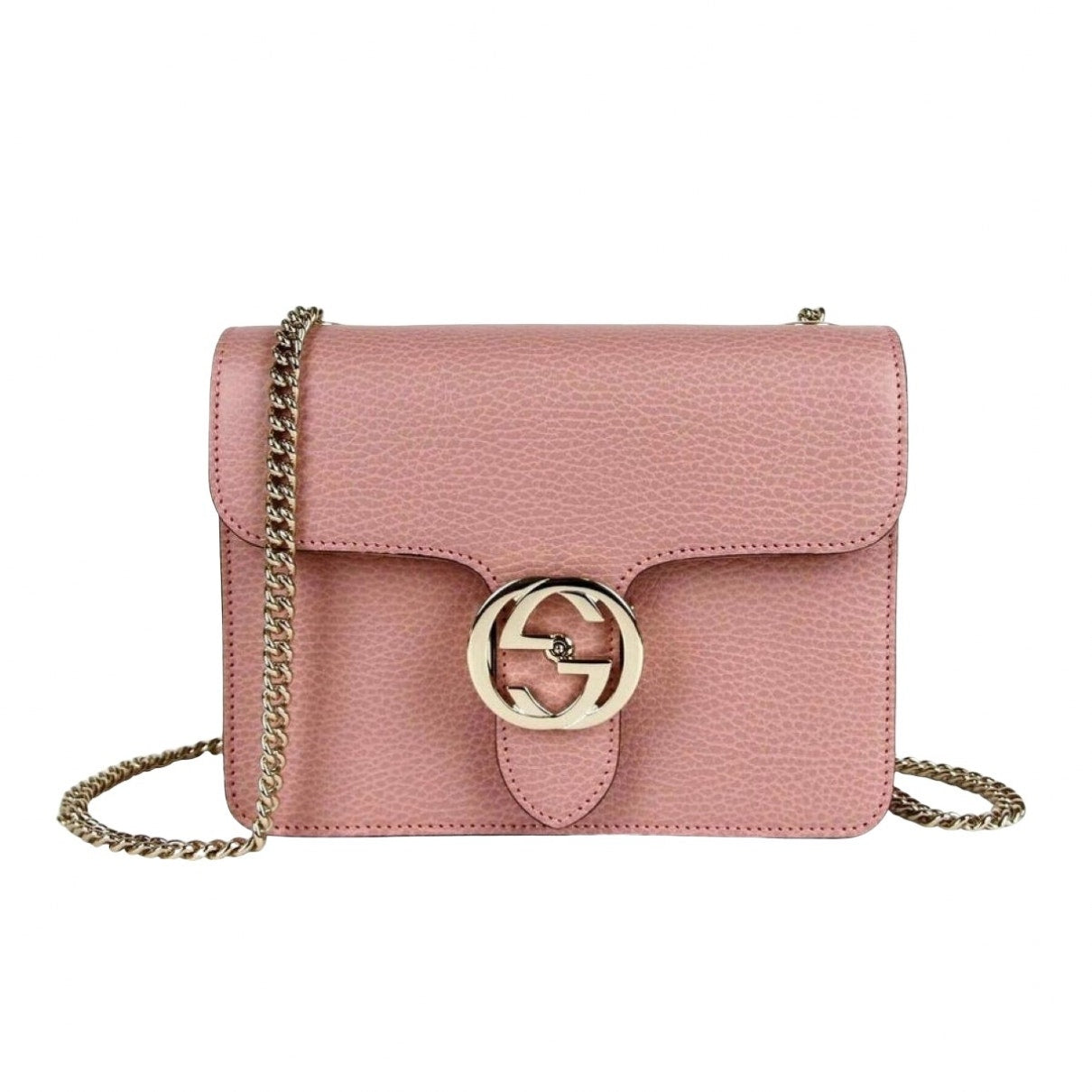 Gucci marmont pink leather handbag