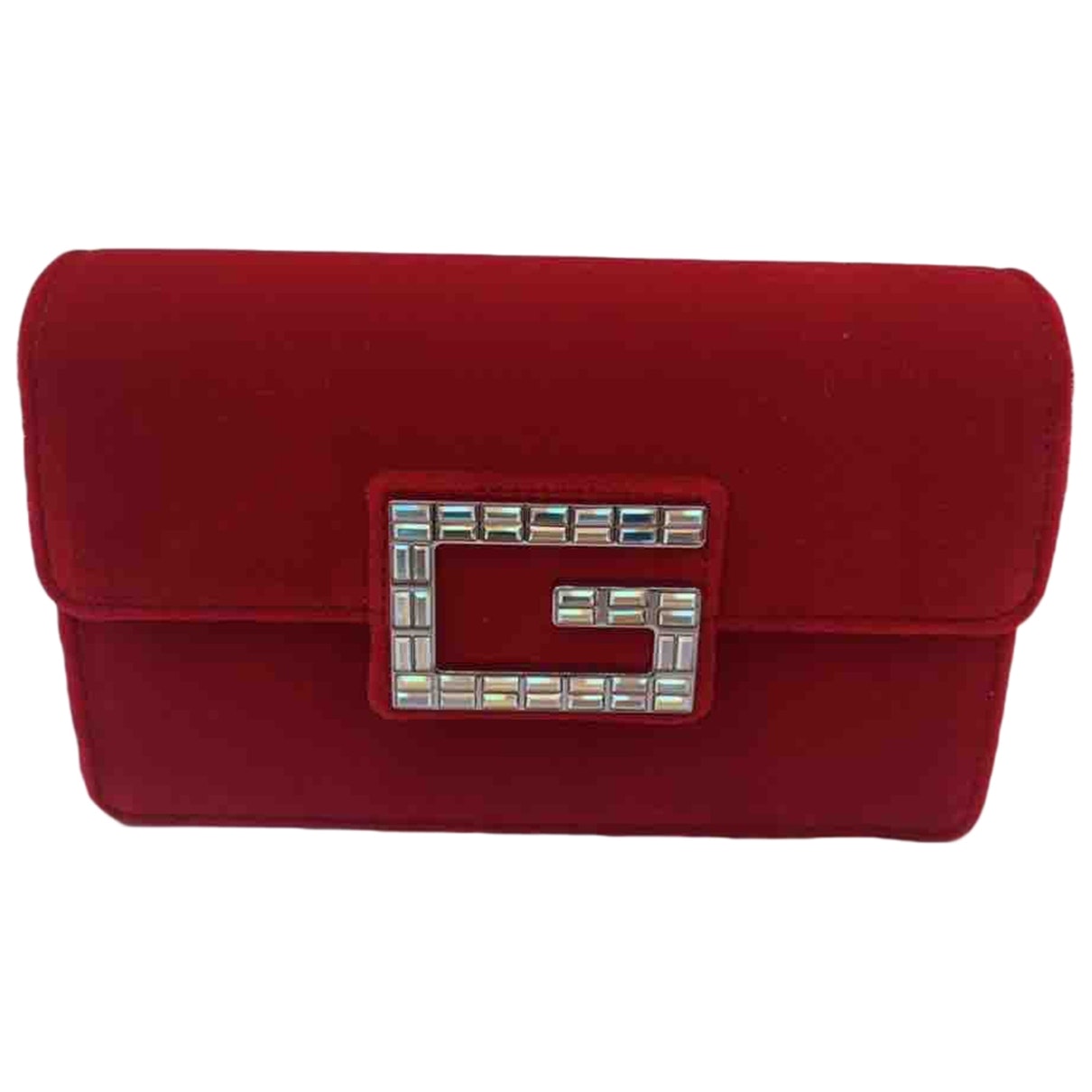 Gucci square g red velvet handbag