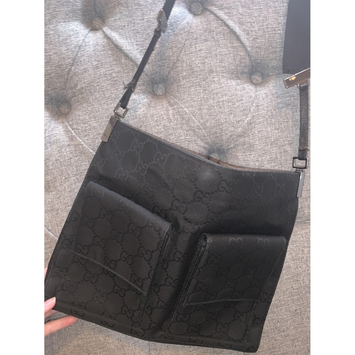 Gucci black synthetic handbag