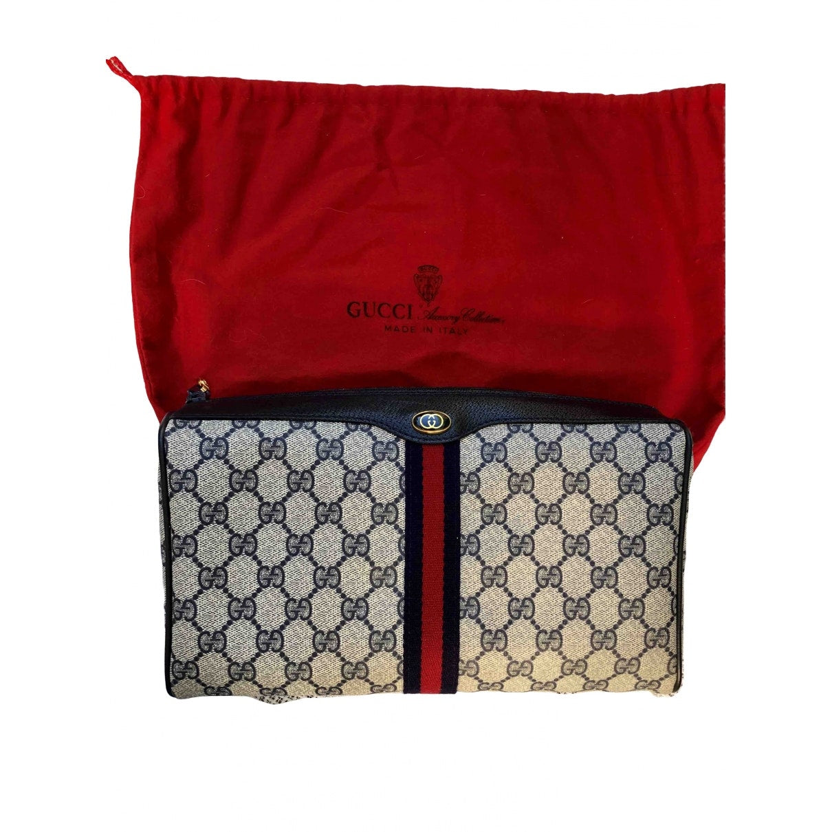 Gucci ophidia blue cloth clutch bag