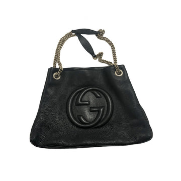 Gucci soho black leather handbag
