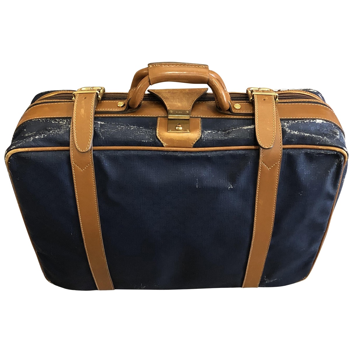 Gucci blue cloth travel bag