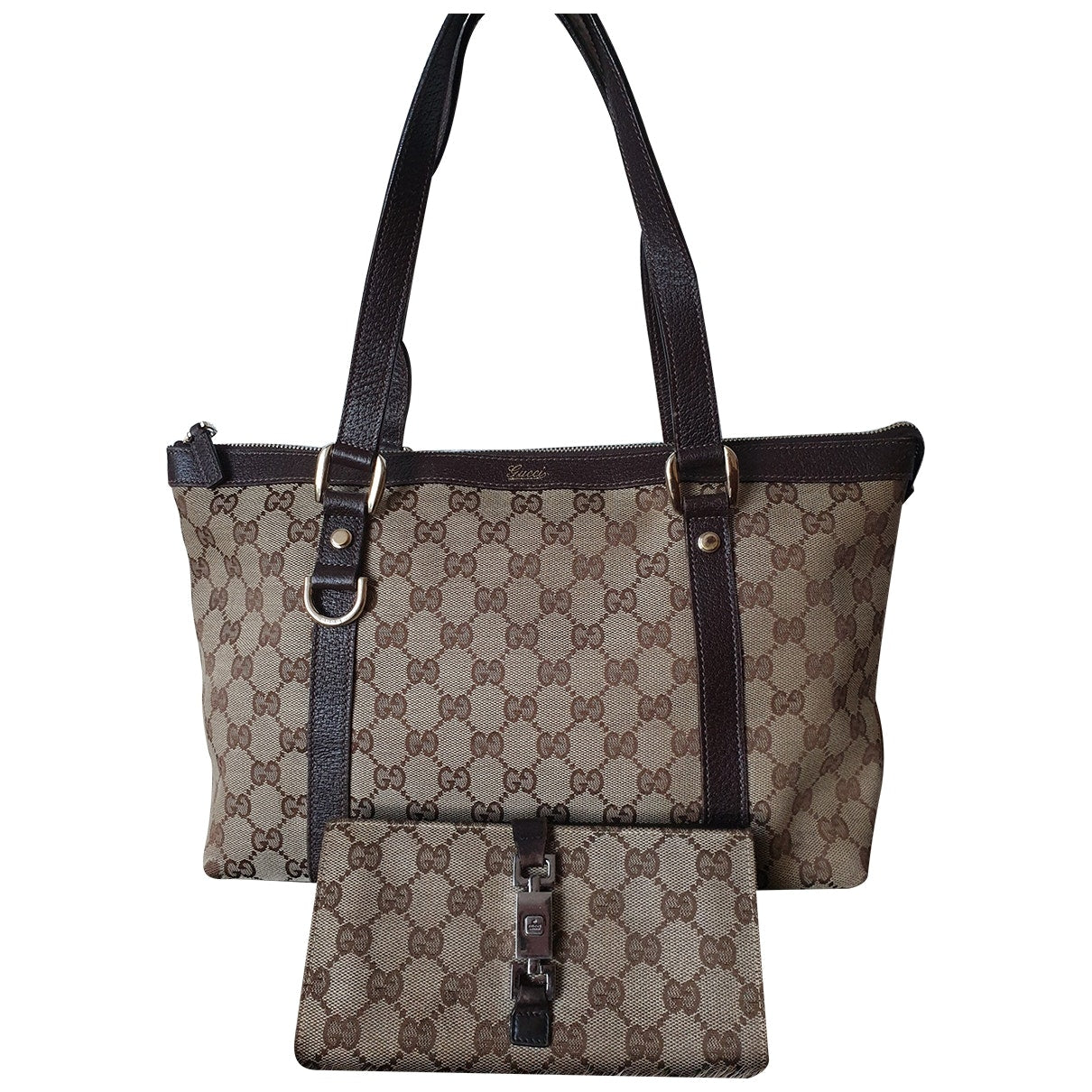 Gucci beige cloth handbag