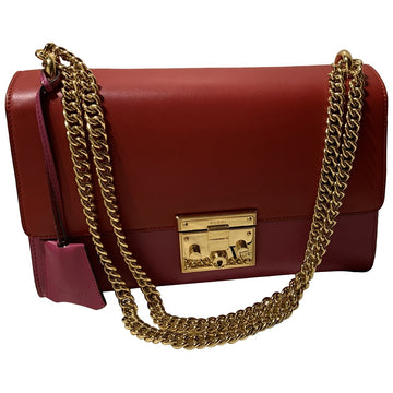 Gucci padlock red leather handbag