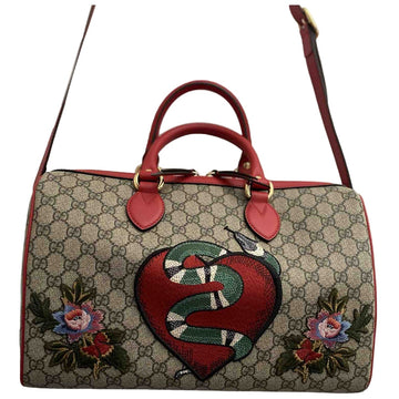 Gucci boston red cloth handbag