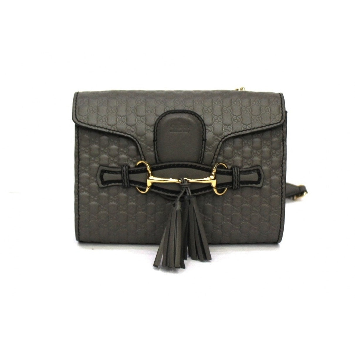 Gucci emily grey leather handbag