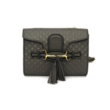 Gucci emily grey leather handbag