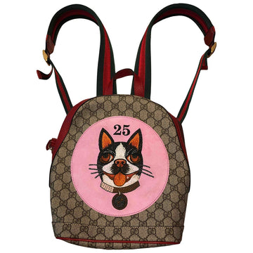 Gucci beige cloth backpacks