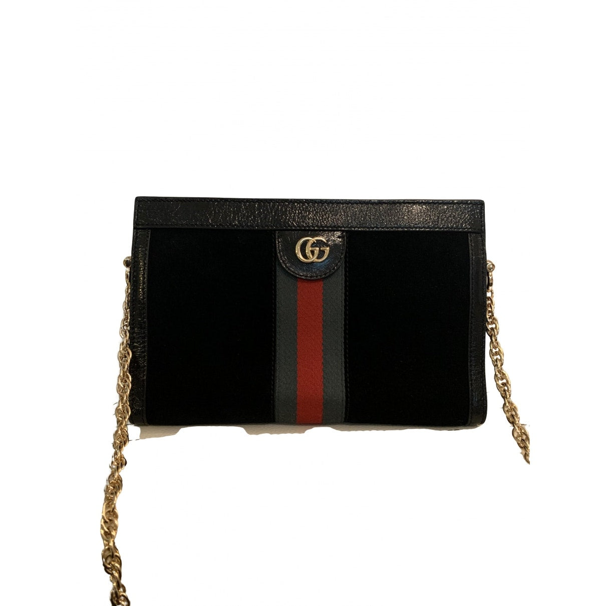 Gucci ophidia black suede handbag