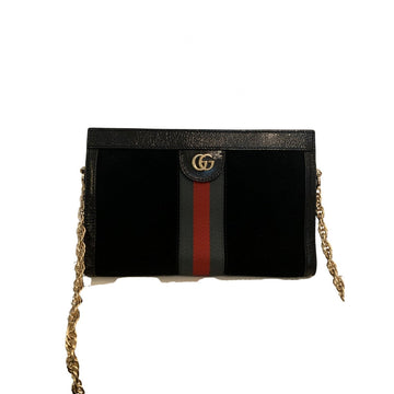 Gucci ophidia black suede handbag