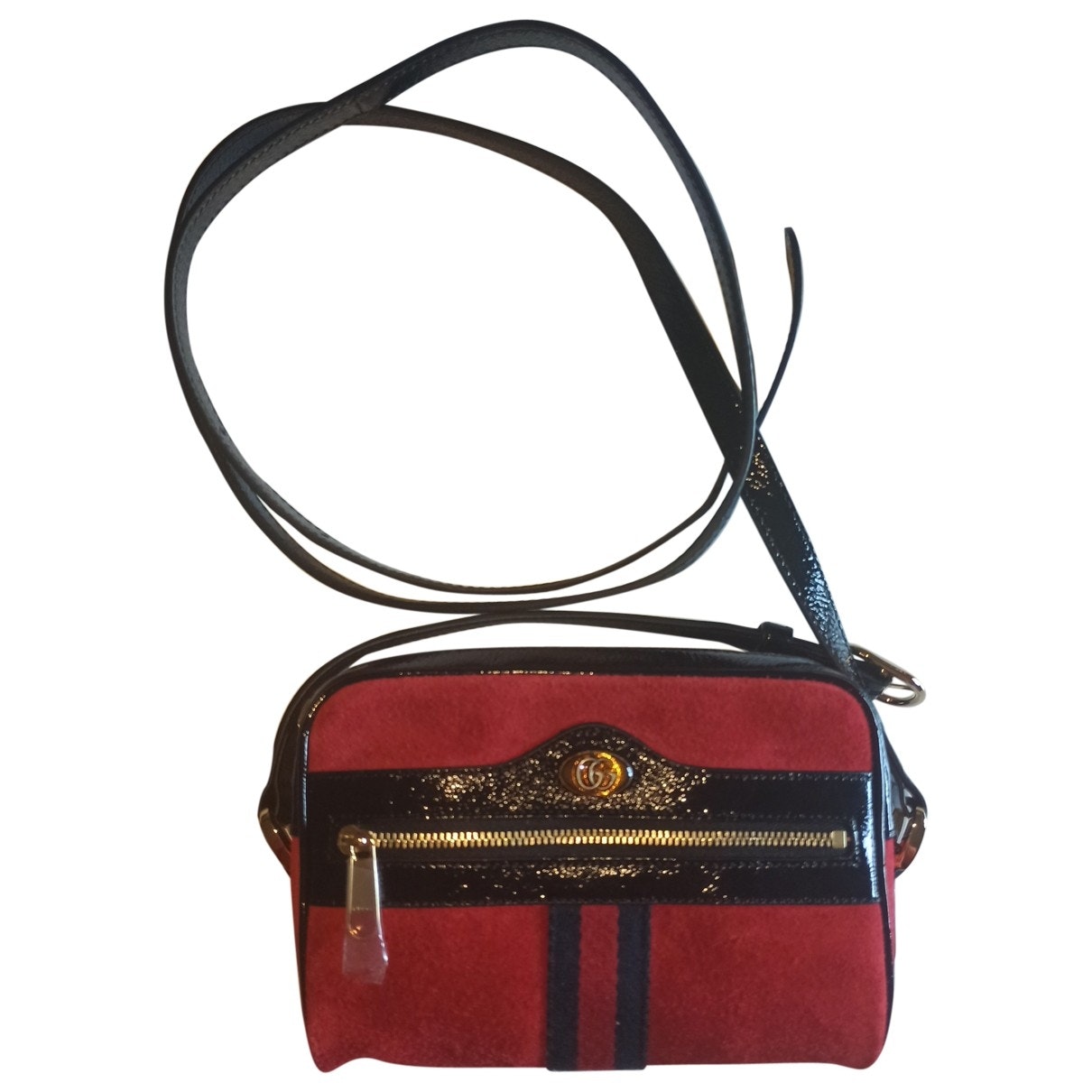 Gucci ophidia red suede handbag