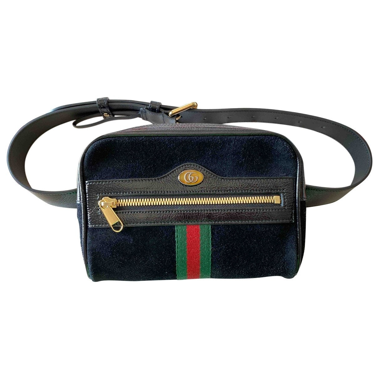 Gucci ophidia black suede handbag