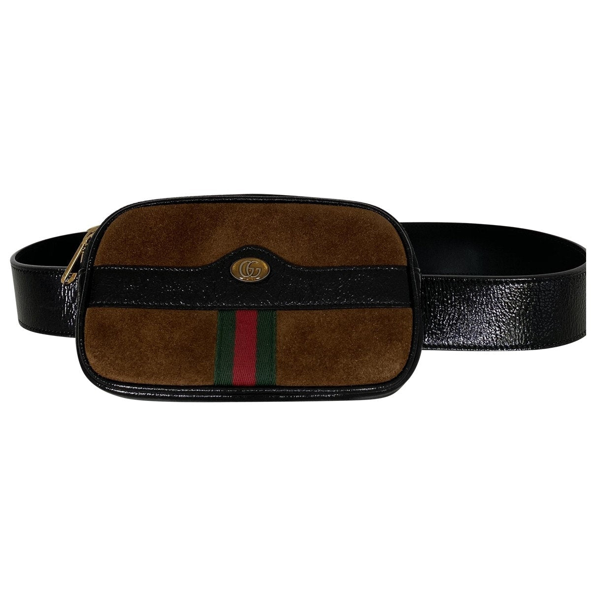 Gucci ophidia brown suede clutch bag
