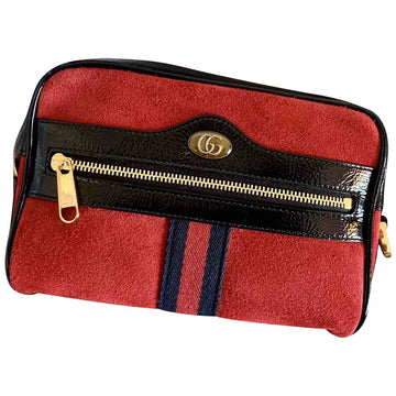 Gucci ophidia red suede handbag