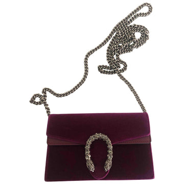Gucci dionysus purple velvet handbag