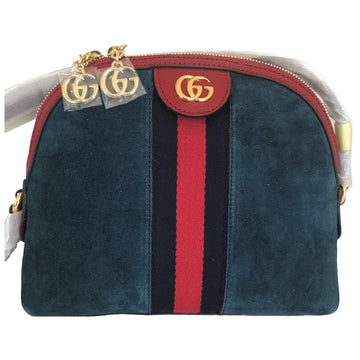 Gucci ophidia blue velvet handbag